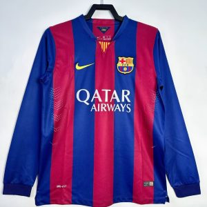 2014/2015 Retro Long Sleeve Barcelona Football Shirt Home 1:1 Thai Quality