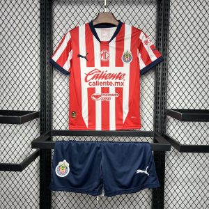 2024/2025 Chivas Home Soccer Jersey 1:1 Thai Quality Kids Size