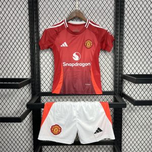 2024/2025 Manchester United Home Football Shirt 1:1 Thai Quality Kids Size