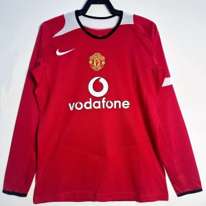 2005/2006 Retro Manchester United Long Sleeves Home Football Shirt 1:1 Thai Quality