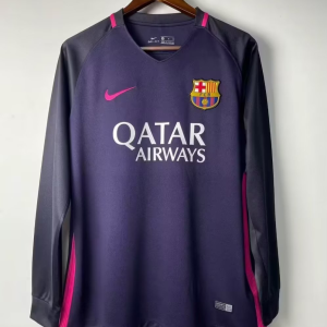 2016/2017 Retro Long Sleeve Barcelona Away Football Shirt 1:1 Thai Quality
