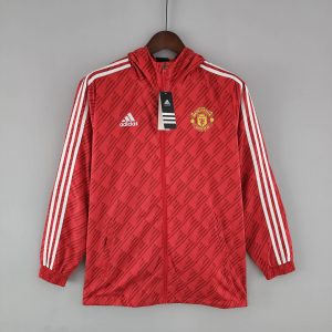 2022/2023 Manchester United Windbreaker Red White Edge