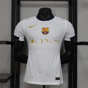 2024/2025 Player Version Barcelona White Coldplay Jersey 1:1 Thai Quality