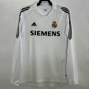 2005/2006 Retro Long Sleeve Real Madrid Home Soccer Jersey 1:1 Thai Quality