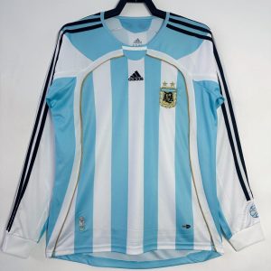 2006 Retro Long Sleeve Argentina National Team Home Jersey 1:1 Thai Quality