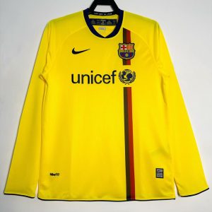 2008/2009 Retro Barcelona Away Football Shirt Long Sleeve 1:1 Thai Quality
