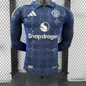 2024/2025 Player Version Manchester United Away Long Sleeve Football Shirt 1:1 Thai Quality